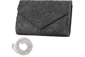 MINICLOSS Damen Abendtasche Spitze Tasche Elegant Umschlag Kupplung Schultergurt Handtasche Satin Tote Bag Hochzeit und Party Ball Abend Handtasche Kupplung
