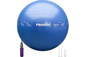 ‎PROIRON PROIRON Gymnastikball Pezziball Sitzball Trainingsball Fitnessball & Balance für Core-Training mit Pumpe Anti Burst Pilates Ball Robuster für Erwachsene Büro Pezzibälle Gymnastikbälle