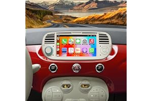 INEXACCESSORIES 2+32GB Car Stereo for Fiat 500 2007-2015 with Wireless Carplay & Andriod Auto Head Unit, 7 inch IPS HD Touch Screen Car Radio Support GPS Navigation WIFI SWC Bluetooth 5.2 FM Backup Camera