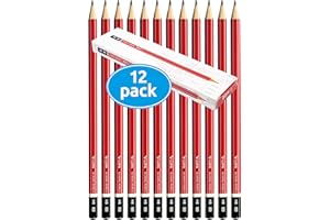 12PA 12 HB Wood Cased Pencils for Children | Hexagonal | Everyday Office use (Black Lead)