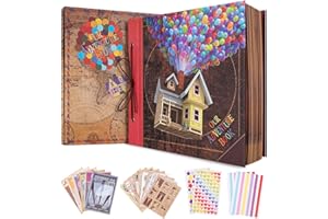 JIMBON Our Adventure Book album scrapbooking, 60 Páginas album fotos para pegar y escribir, álbum de Fotos de Viaje de Bricolaje/Diario de Parejas/Libro de Bodas de Aniversario,Regalos de San Valentín