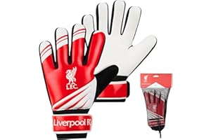 Liverpool F.C. Goalkeeper Gloves for Kids Teenagers - Non Slip Padded Palms Size 5 or 7 - Liverpool Gifts for Boys