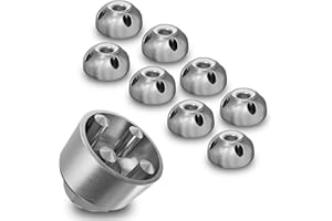 Adventure Xperience - Écrous antivol M6 autobloquant - 8 écrous, 1 écrou - Acier inoxydable - Hexagonal - 80 gramme