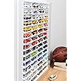 KB Tools Display Cabinet for Hot Wheels with Clear Cover – Toy Storage Shelves with 60 Slots – Durable Heavy Duty Plastic Cube Storage Box – Modern Design and Colours White
