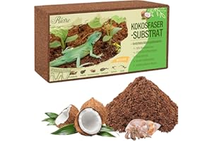 Riare 1 Stück Kokosfaser-Substrat für Reptilien | Premium Terrarien-Bodengrund aus komprimierter Kokosfaser für Schildkröten, Frösche, Schlangen, Einsiedlerkrebse & grabende Tiere