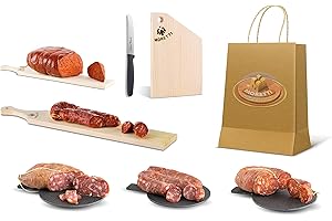 Moretti® Pacco Salumi Artigianali | Degustazione Salumi | Idea regalo Natale o Pasqua | Prodotti Tipici Calabresi | Varie Combinazioni | Accessori In Omaggio (Kit Piccolo)