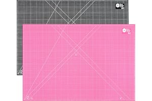 BONN-DESIGN Premium Schneidematte A1 90x60cm 5-Lagig selbstheilend Schneideunterlage im A1-Format Rosa/Schwarz selbstheilende Cutting Mat mit beidseitigen Rastern und Markierungen in cm Nähen Basteln Modellbau