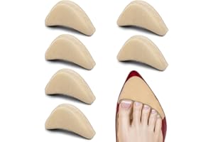 WLLHYF 2 paia di cuscinetti per scarpe in spugna morbida, regolabili, unisex, per alleviare il dolore ai piedi, riutilizzabili, per scarpe grandi (pelle, 3 paia)