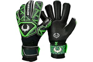 Renegade GK Triton Gants De Gardien De But (Tailles 5-11, Level 2) 3+3MM Super Grip & Pro-Tek Fingersaves | Gant de Football pour Terrain Dur | Gant Gardien de But Adulte, Homme, Junior, Enfant