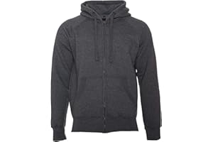 ROCK-IT Apparel® Bluza z kapturem Slim Fit męska bluza Heavy Hoodie Zipper Ziphood Worker bluza z kapturem sweter 380 g z zamkiem błyskawicznym i polarową stroną wewnętrzną, czarno-czerwona, zielona,