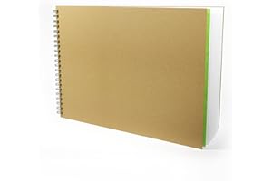 Artgecko Mixed Media Sketch Book A3 Landscape - 80 Pages (40 Sheets) 150gsm White Cartridge Paper