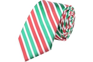 Alizeal Mens 7.5cm Handmade Christmas Pattern Party Necktie