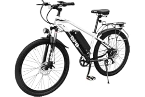 BPB 26" Electric Bikes for Adults. 2605 eBikes with 250 W High-Speed Brushless Motor. City Commuter Electric Bikes Built-in 36V 8AH-13AH Removable Li-Ion Battery, 7-Speed, LCD Display, Dual Disc Brake