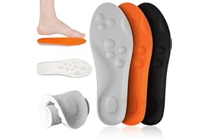 MOOSONO 3 Paar Orthopädische Einlegesohlen Damen Herren, Komfort Sport Einlagen,Schuheinlagen Atmungsaktiv für Plattfuß,Fersensporn,Plantarfasziitis für Sport und Arbeitsschuhe Gr 43-44