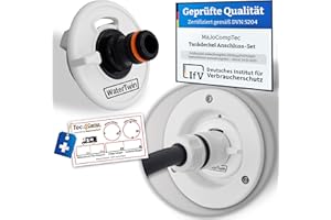 MAJOCOMPTEC WATERTWIN Adaptateur de réservoir d'eau pour camping | Accessoire caravane campeur | Bouchon de réservoir d'eau avec connexion Gardena (adaptateur 2 broches D: 65 ATTENTION: uniquement pour FIAMMA)