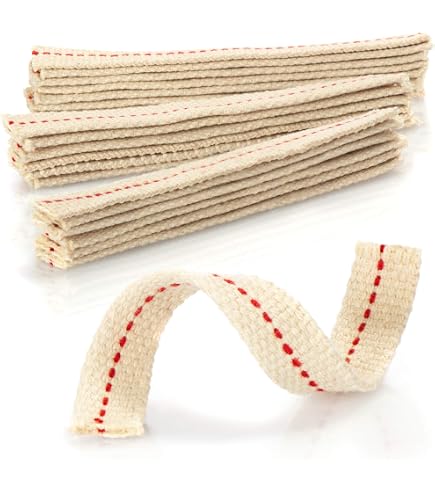 NKlaus 3 metri 20mm 100% cotone naturale stoppino lampada