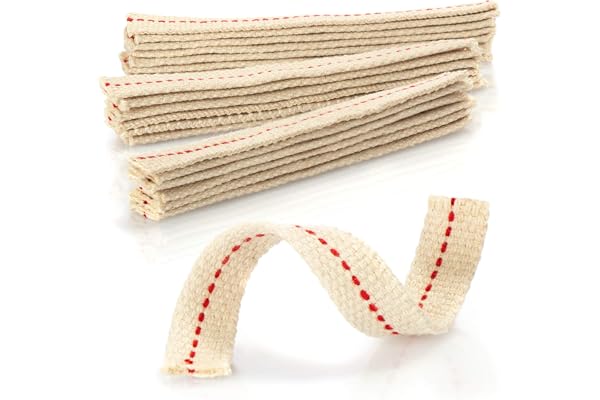 COM-FOUR® 20x Mèche pour Lampes à Huile - mèche de Rechange pour Lampes de Jardin, Torches en Bambou - 12 cm x 13 mm (12cm x 13mm)