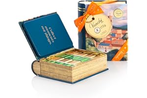 Venchi - Mini Libro in Latta Firenze con Cioccolatini Cremini Assortiti, con Cioccolatini Perla Assortiti, 172 g - Senza Glutine