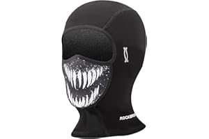 ROCKBROS Wiatroodporna motocyklowa kominiarka termiczna, oddychająca zimowa kominiarka z podszewką z polaru do jazdy na rowerze Narciarstwo Piesze wycieczki Na zewnątrz, dla kobiet mężczyzn