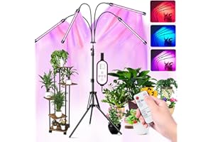 SATHYCHANPY Lampe Horticole LED avec Minuterie 4/8/12H,Lampe pour les petites plantes d'intérieur, lumière à spectre complet, pour Culture et Germination des Semis Plantes Intérieures