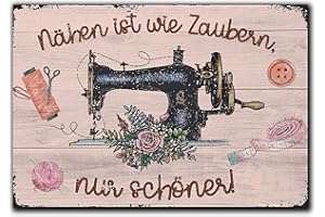 ‎LANOLU LANOLU Kühlschrankmagnete lustig- Nähen - Geschenk für Näh-Fans- lustige Magnete mit Sprüchen und witzigen Motiven 8x5,5cm