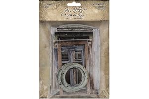 Advantus Tim Holtz Idea-Ology - Marcos para zócalo (10 unidades), diseño de ventana, multicolor