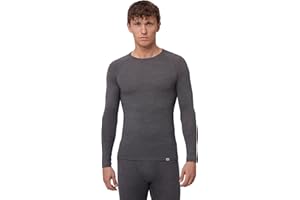 DANISH ENDURANCE Bielizna Merino Termoaktywna Męska, Koszulka Termiczna Męska, Długi Rękaw, Wełna Merino, z Zamkiem lub Bez Zamka