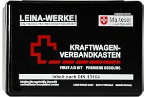 LEINA-WERKE Leina 10007 - Kit Medico per Auto Standard, Nero/Bianco/Rosso