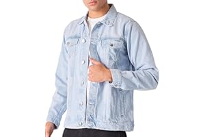 JMOJO - Western Denim Jacket Mens | Classic Trucker Denim Jackets For Men UK | Casual Outerwear mens jackets - Mens Jackets With Pocket | Button Down Mens Denim Jackets | Jean Jackets Mens