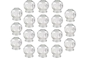 GMMH Glass Cupping Set - Fire Cupping Glasses (18 Pieces, 7.5 cm) - Vacuum Massage for Muscle Relaxation and Pain Relief