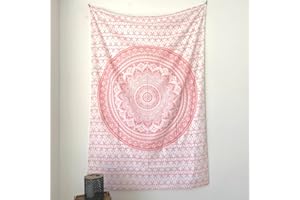 MOMOMUS Pareo Telo Mare Grande Antisabbia - XL/Doppio - Telo Mare da Spiaggia, Grande, a Prova di Sabbia e con Motivo Mandala - Ideale come Sottile Telo da Picnic - Rosa, 135 x 210 cm