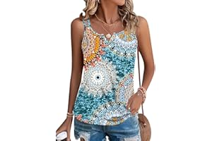 WNEEDU Donna Canotta Bretelle T Shirt Senza Maniche con Spalline Sottili con Scollo a V