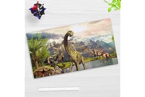 COVERYOURDESK WWW.COVER-YOUR-DESK.DE Sous-main pour enfants et adultes - Motif dinosaures - En vinyle résistant de qualité supérieure (sans BPA) - 74 x 40 cm - Fabriqué en Allemagne