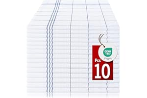 ‎PATAYA Pataya 10er Set Geschirrtücher Baumwolle - Oeko-TEX Zertifiziert Extrem saugstark Trockentücher Küchenhandtücher Küchentücher Geschirrhandtücher Waschbar bis 90°C - Blau