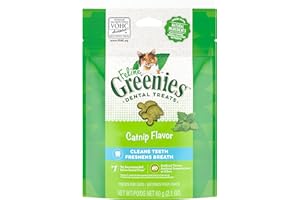 Greenies Feline Dental Treats Catnip Flavor Cleans and Freshens Breath 2.1 oz