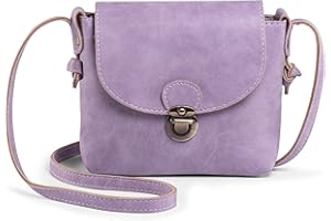 LARECHOR Small Crossbody Bags for Women with Anti Theft Lock, PU Leather Cross Body Bag, Shoulder Bag for Travel Holiday, Retro Ladies Handbags Mini Satchel, Christmas Gifts for Girls