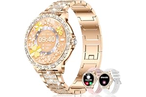 FITONYO Smartwatch damski Diamond, 1,32", cykl menstruacyjny, pulsometr, monitor snu, sterowanie muzyką, 110 trybów sportowych, zegarek z funkcją telefonu i połączeń