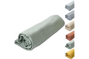 Hoppediz Premium Swaddling Blanket Made of Organic Cotton – Versatile Cuddly Blanket & Baby Blanket, Ideal as a Comforter Blanket, First Blanket & Cuddle Blanket, Sage