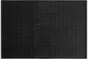 CreepyParty Abtropfmatte PVC Matte Bar Anti-Rutsch Barmatte Groß Schwarz für die Spülablage Trockenmatte für Bar Café Zubehör (45x30cm)