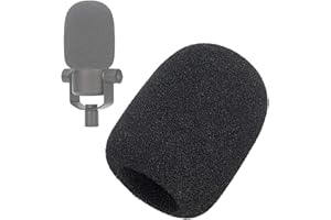 SUNMON Microphone Windscreen Compatible with Rode PodMic- Professional Foam Pop Filter & Mic Cover for Studio Podcasting, Reduces Plosives & Wind Noise (Black)