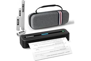 Phomemo M832 Imprimante Thermique A4 sans Encre, Compatible avec Phones & Laptop, IImprimante sans Encre avec Mallette de Transport et 4 Rouleaux de Papier Thermique