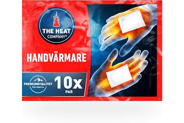 THE HEAT COMPANY Handvärmare – 10, 20 eller 40 par – extra varm – handvärmedynor – 12 timmars varma händer – omedelbar värme – luftaktiverad – helt naturlig