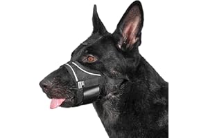 OneTigris Maulkorb, Nylon-Maulkorb Für Hunde Verstellbares Gurtband Geeignet für Maulkörbe von mittleren und großen Hunden Verhinderung von Bellen, Beißen und Kauen (XXL)