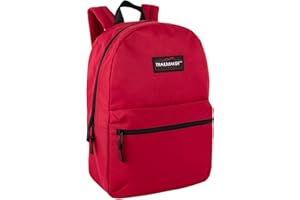 TRAIL MAKER Classic Vintage Backpack for Adults and Kids with Adjustable Padded Shoulder Straps | School Bookbags for Girls, Boys