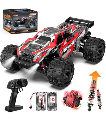 Camión RC 1/16 Todoterreno Naroote – Control Remoto 2.4G, Amortiguadores De Aleación Y Luz De Techo 7 Colores, Azul