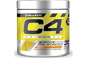 CELLUCOR C4 Original - Pre-Workout-Booster - Getränkepulver für Energy Drink | 150 mg Koffein + Beta-Alanin + Kreatin-Monohydrat (Orange, 30 Portionen)