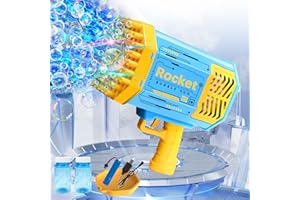 VIGODAY Bubble Machine For Kids Bubble Gun Blaster With Lights Electric Automatic Bubbles Blower Machines For Babies Over 18000+ Bubbles per Minute Bubble Solution//Battery Powered Birthday Gifts Parties