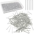SenZee Sewing Pins Dressmaking 1000 Pcs Straight Head Dressmakers Pins Stainless Steel Fine Satin Pin for Sewing Fabric Crafting Jewellery Making