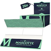 Feuilles à Rouler Mascotte Pink Slim - 1700 Feuilles Rose | Brûlent Lentement - Fermeture Magnétique