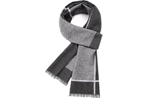 Lonya Sciarpa Uomo Invernale Imitazione Cashmere Morbida e Calda Casual Chic Plaid Business Foulard Lunga Pashmina Elegante Leisure Caldo Stola